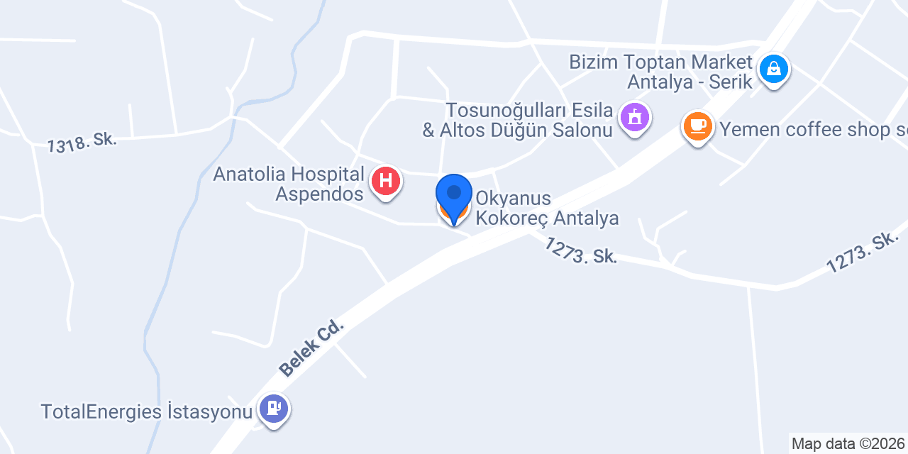 Okyanus Kokoreç Antalya konumu