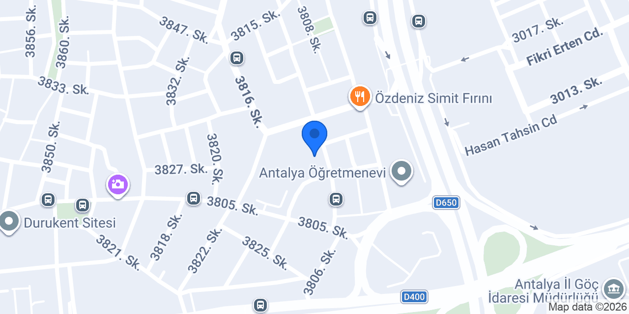Antalya Merkez 18 Nolu Kültür ASM konumu
