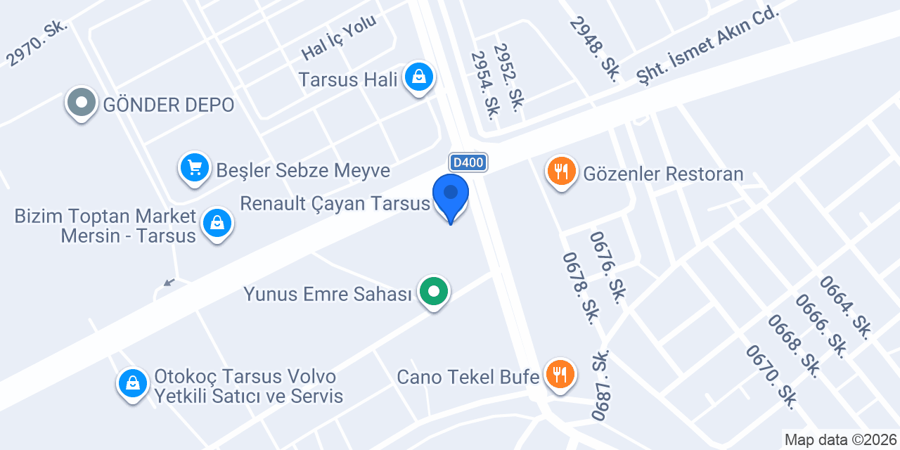 Dacia Çayan Tarsus konumu