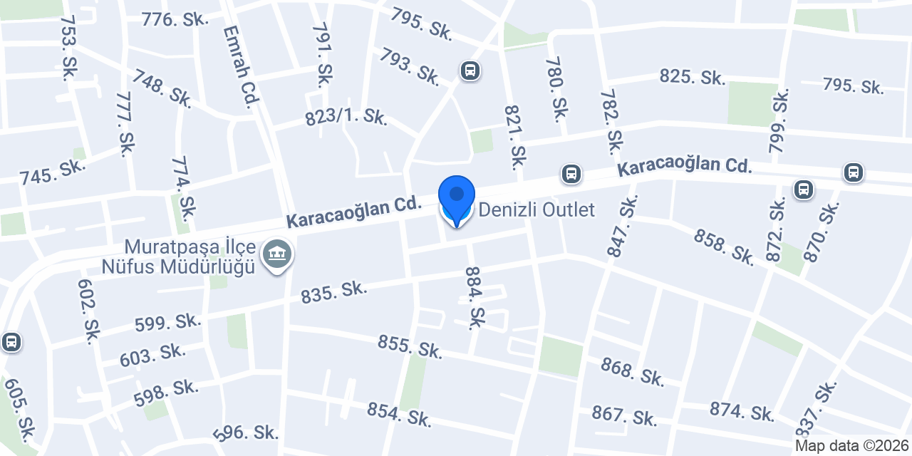 Denizli Outlet konumu