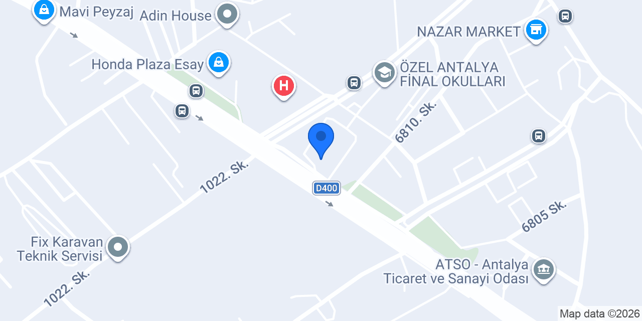 SDS Antalya Yapı ve Reklam Ürünleri konumu