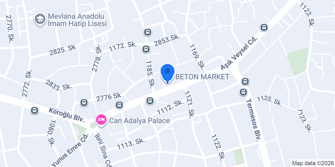 BETON MARKET konumu