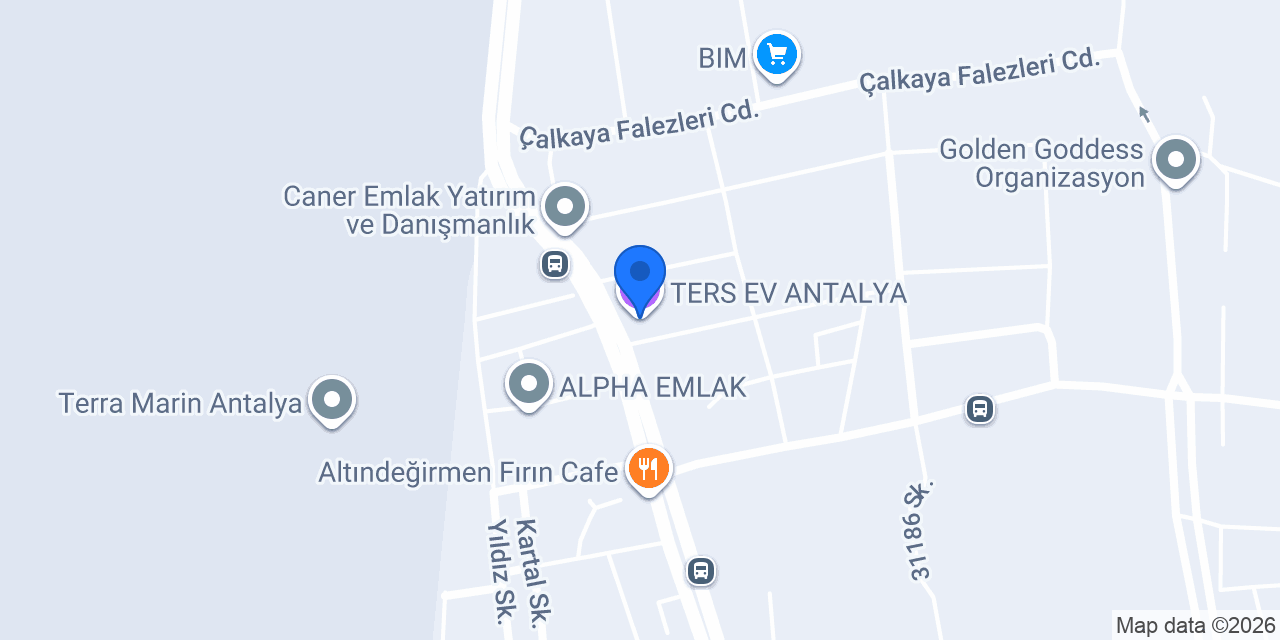 TERS EV ANTALYA konumu