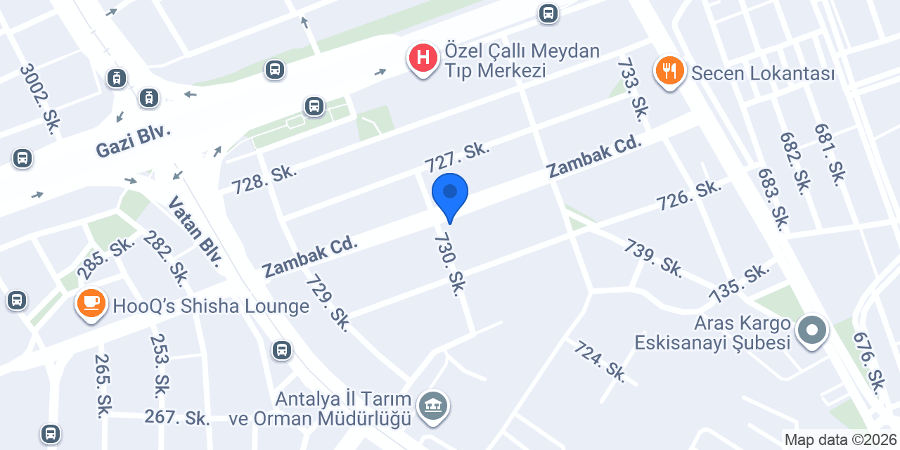 Özel Daviva Antalya Diyaliz Merkezi konumu