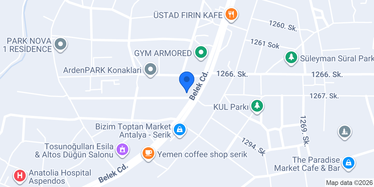 Özel Serik Yön Koleji konumu