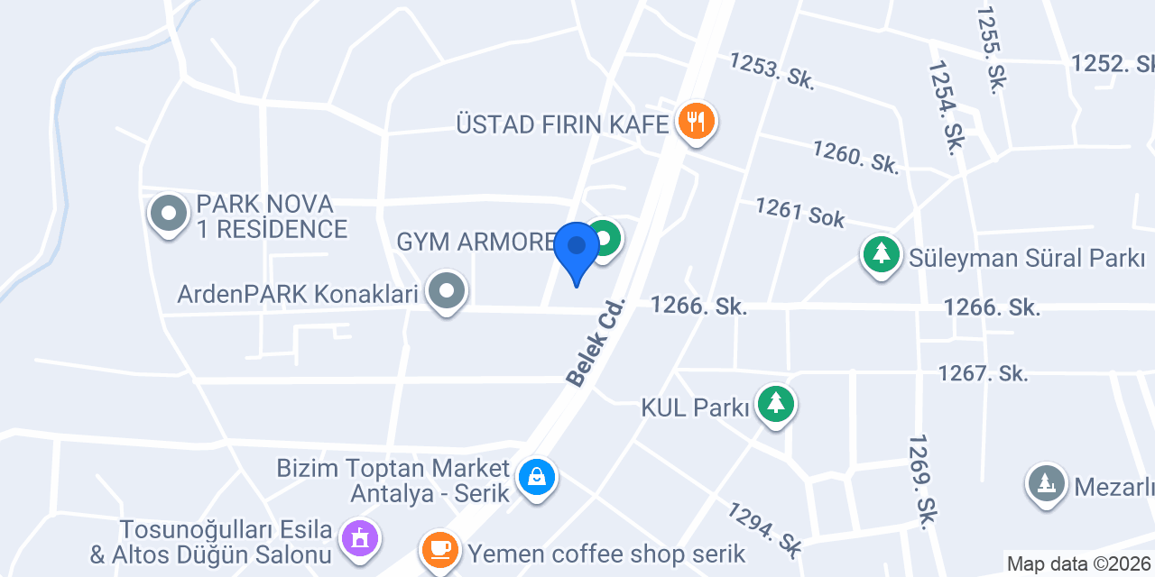 Özel Serik Akdeniz Bilim Koleji konumu
