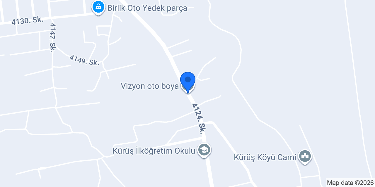 Vizyon oto boya konumu