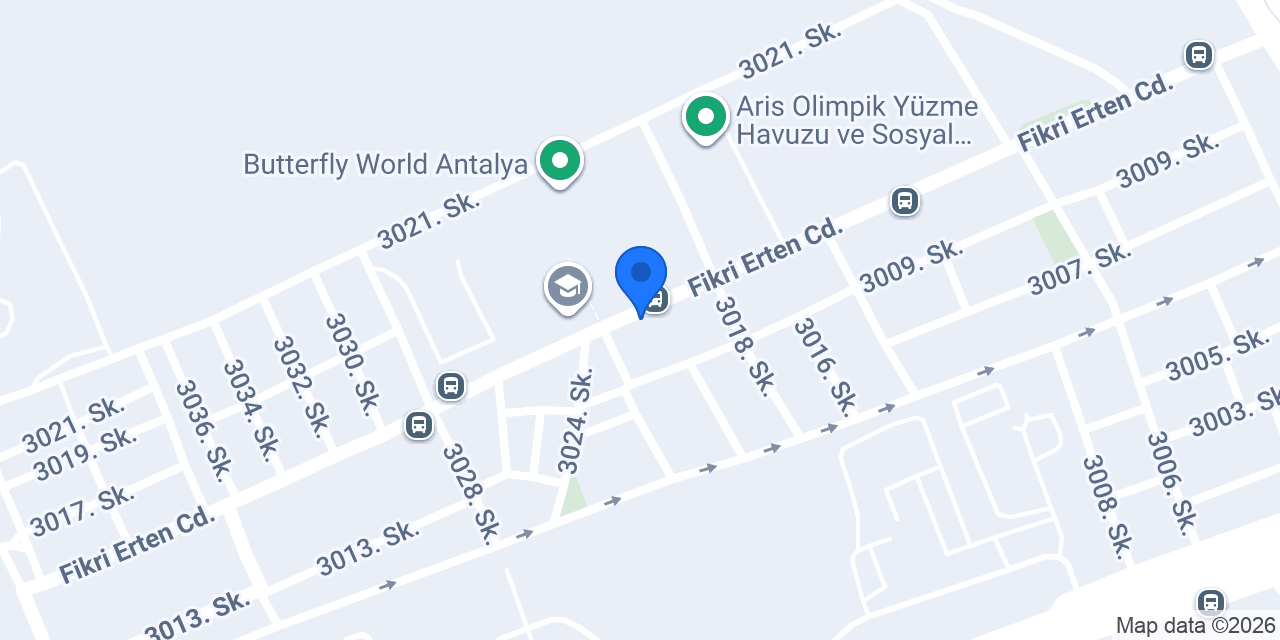 Eleks Yangın Antalya Şube konumu