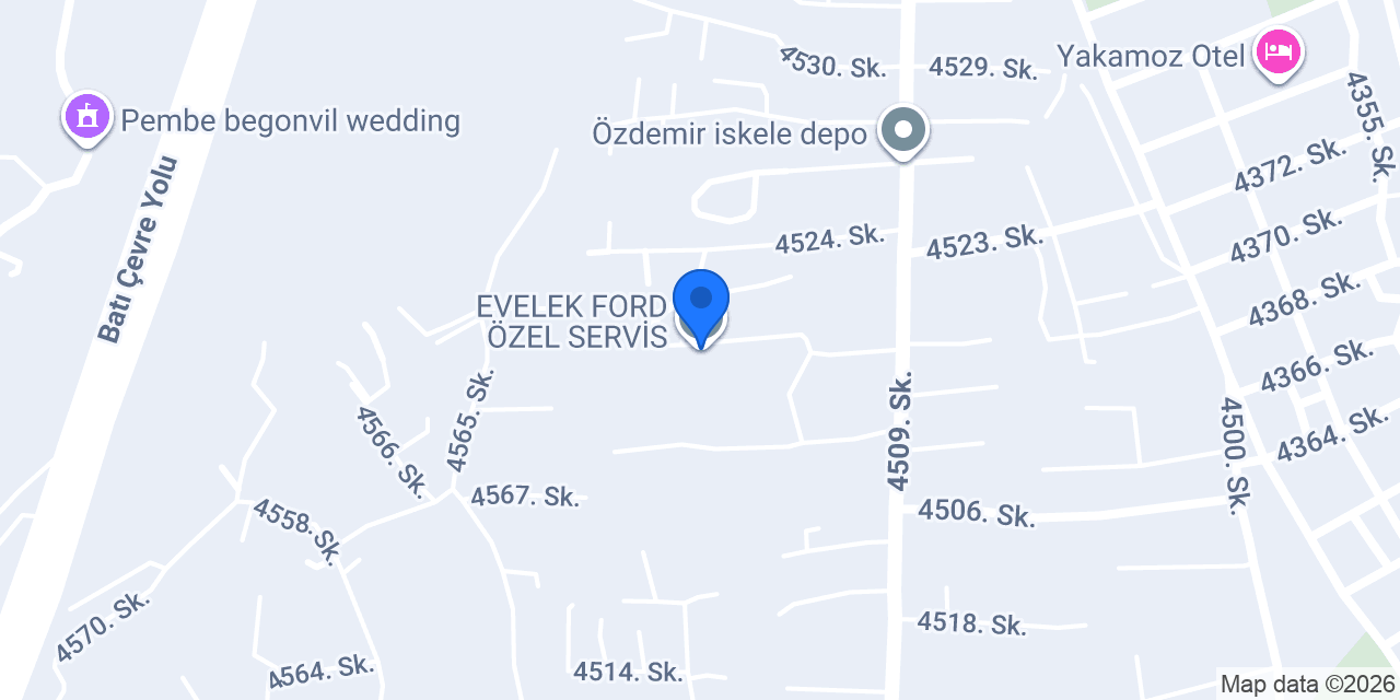 EVELEK FORD ÖZEL SERVİS konumu