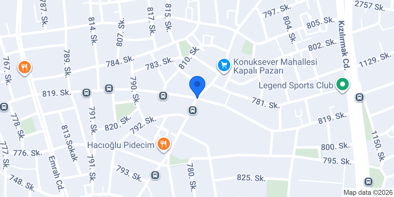 Yeni Konuksever unlu mamülleri konumu