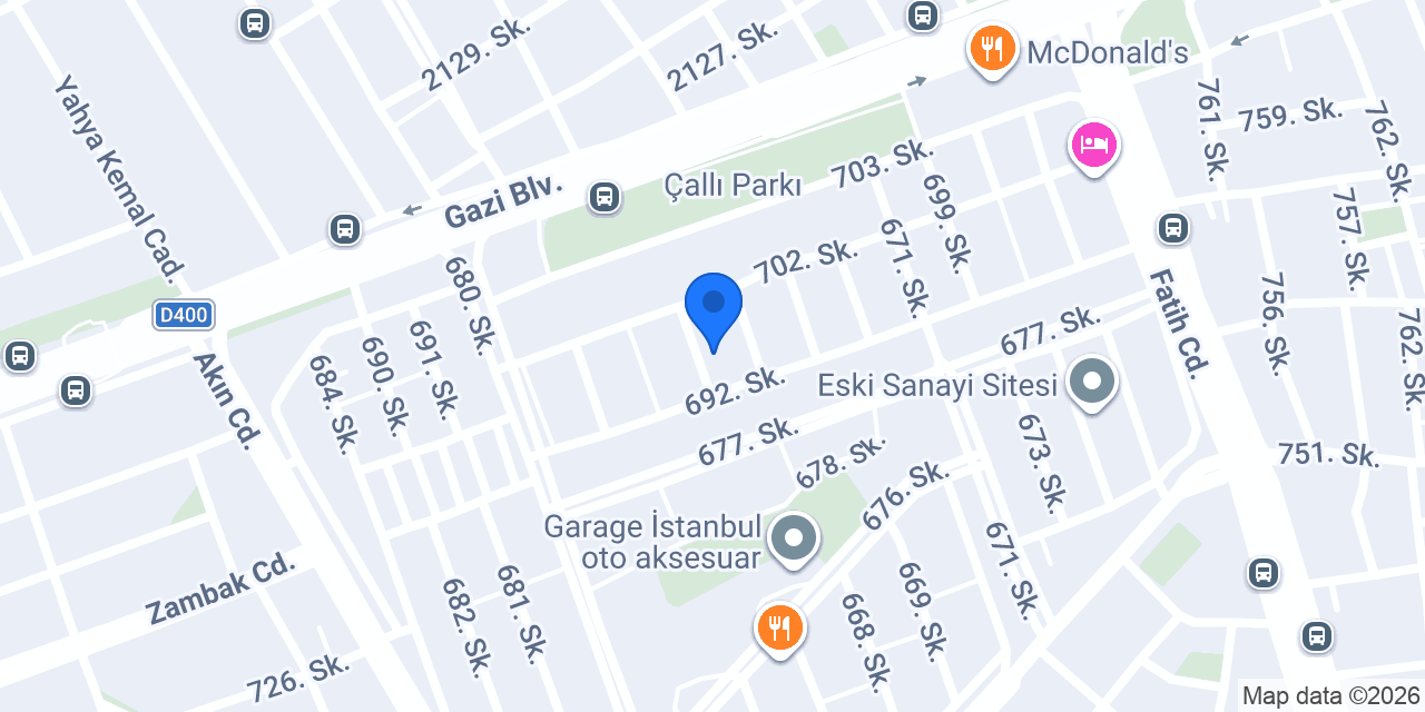 Günay Mobilya Antalya konumu