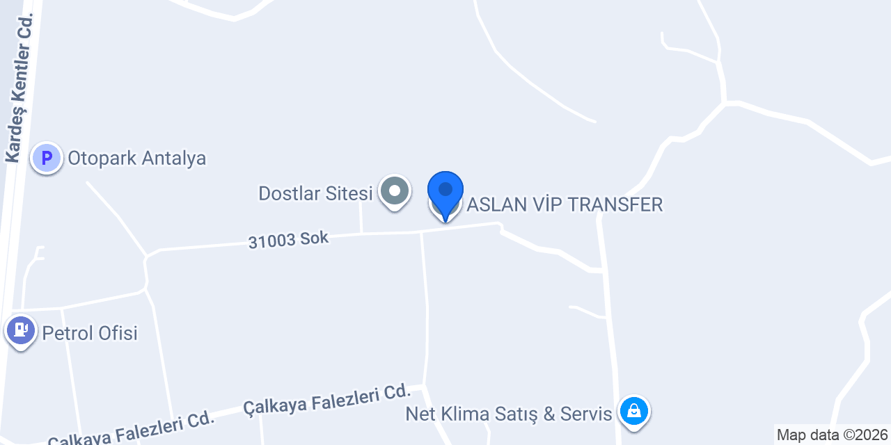 ASLAN VİP TRANSFER konumu