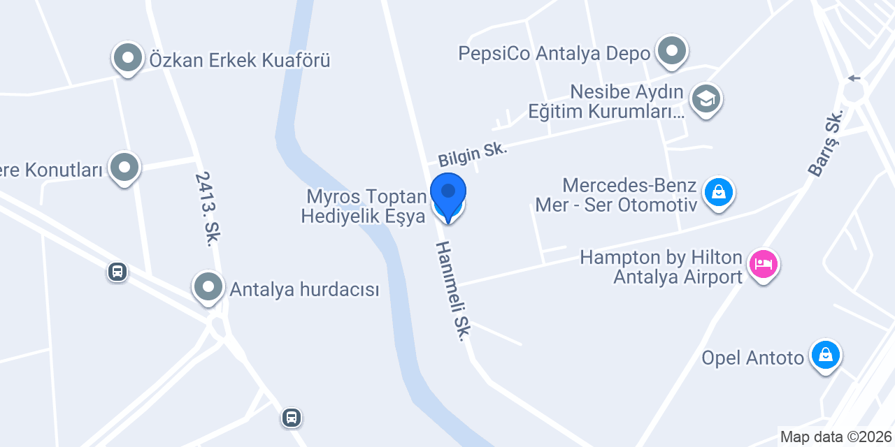 Myros Toptan Hediyelik Eşya konumu