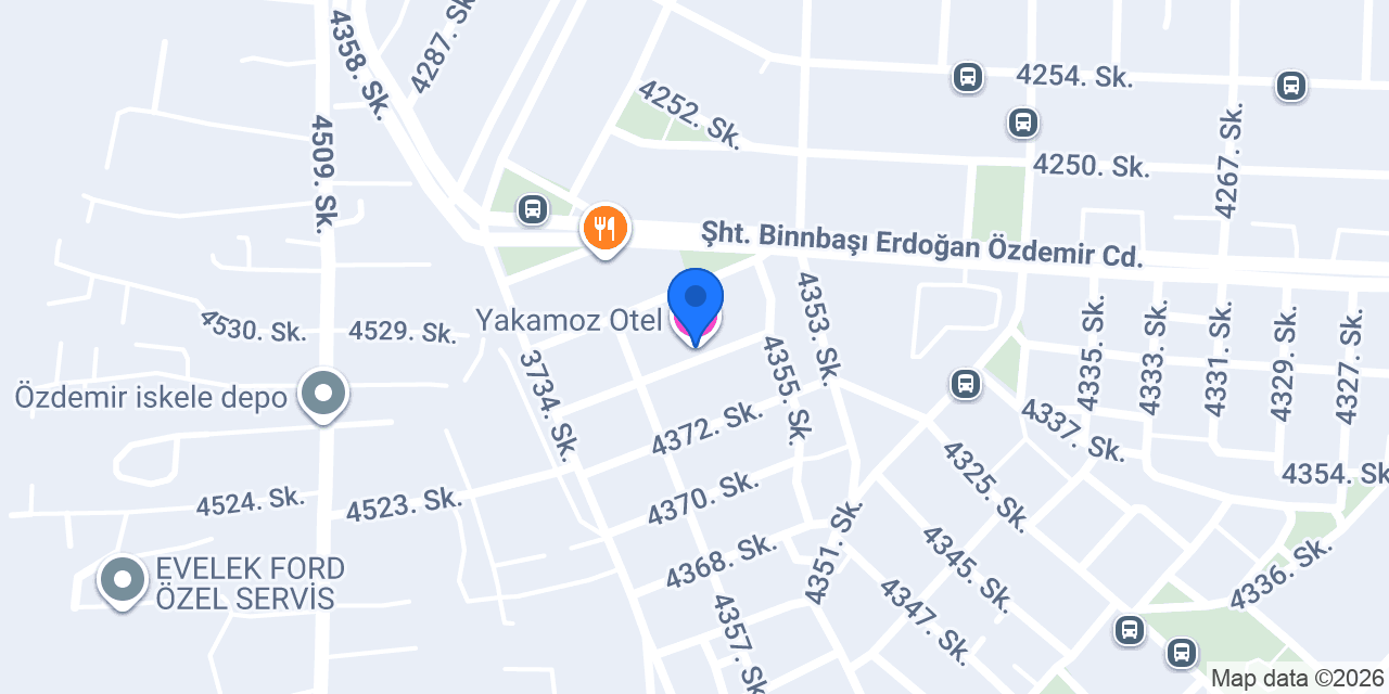 Yakamoz Otel konumu