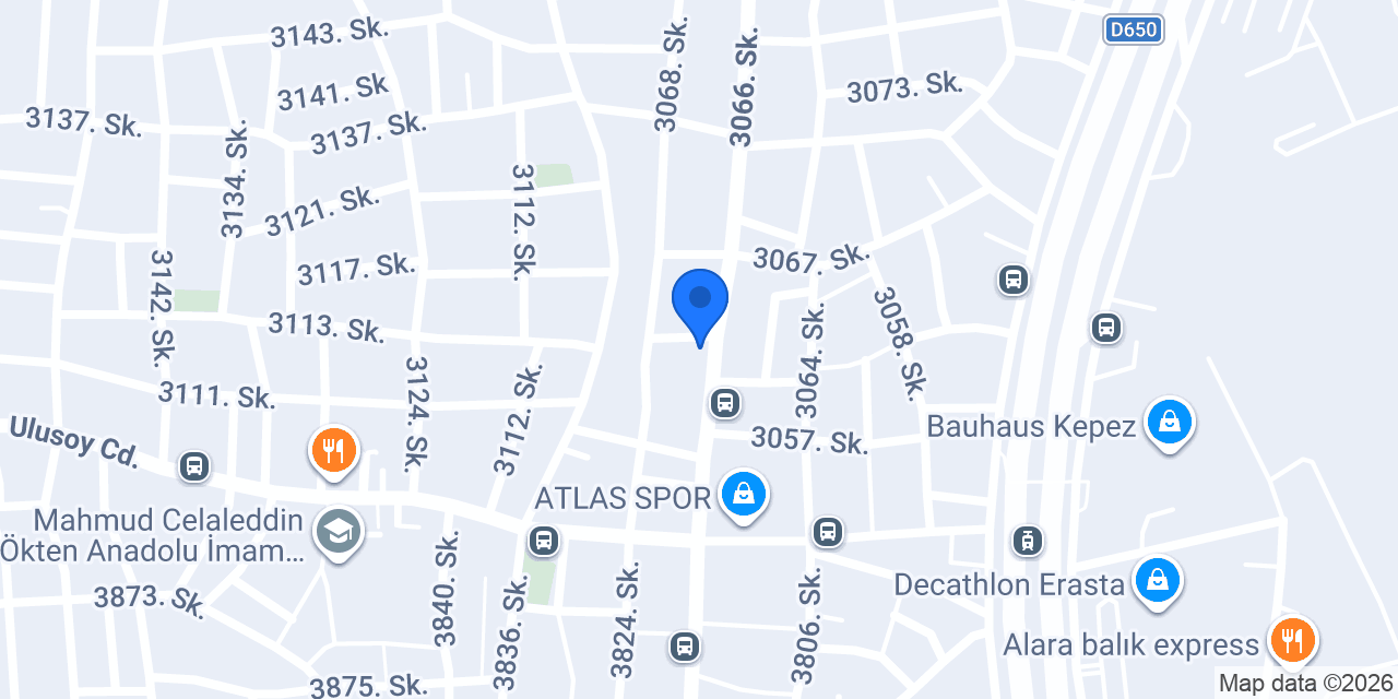 İnaç rent a car konumu