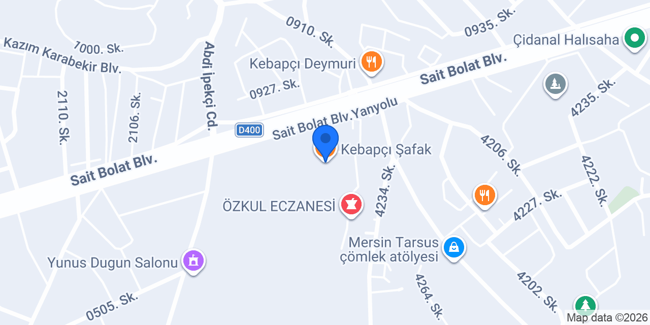 Kebapçı Şafak konumu