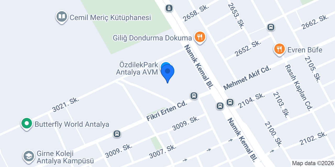 Emo Optik Antalya ÖzdilekPark AVM konumu