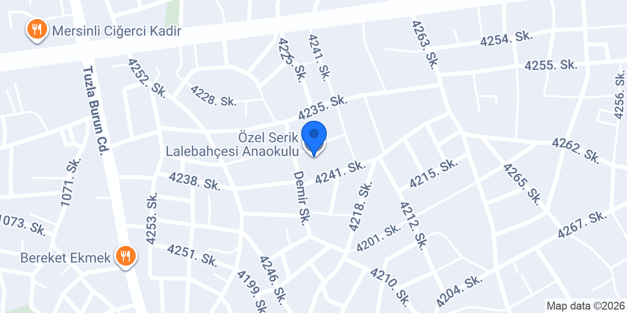 Özel Serik Lalebahçesi Anaokulu konumu