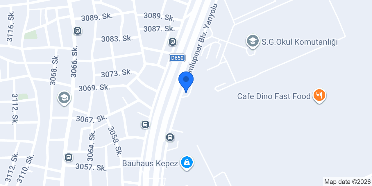 Taksidepos Antalya konumu