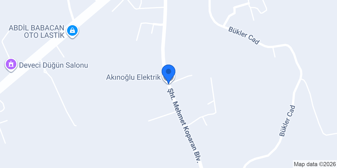 Akınoğlu Elektrik konumu