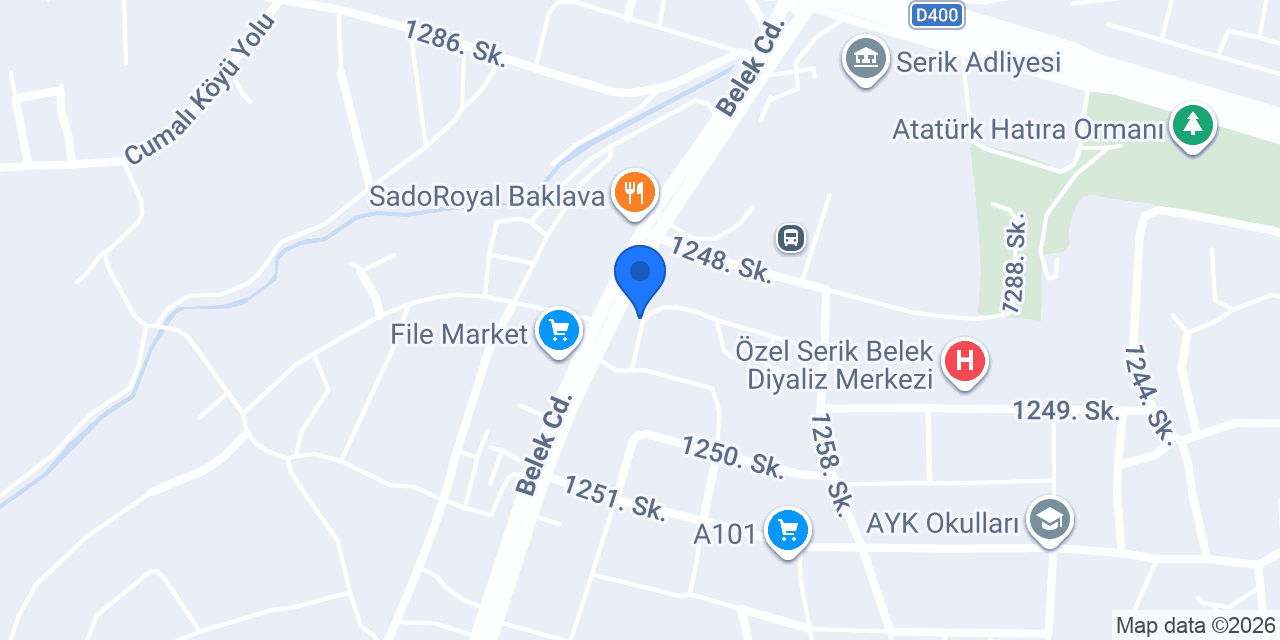 Arya Inn pansiyon konumu