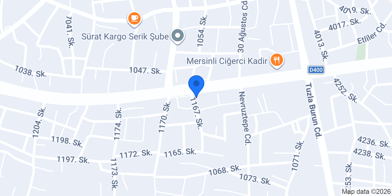 BÜLENT RENT A CAR SERiK konumu