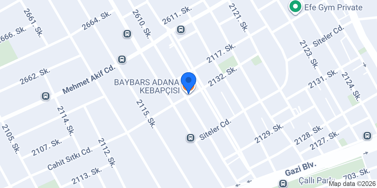 BAYBARS ADANA KEBAPÇISI konumu