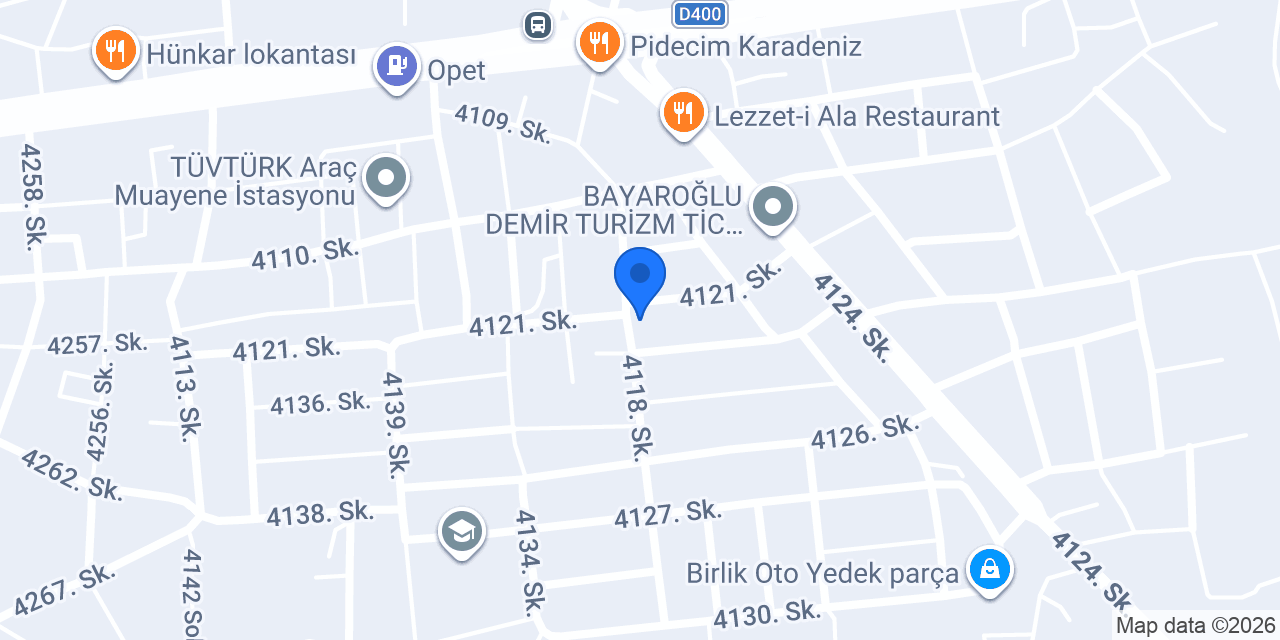 Pilot Garage Serik Oto Ekspertiz şubesi konumu