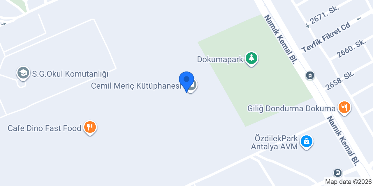 Cemil Meriç Kütüphanesi konumu