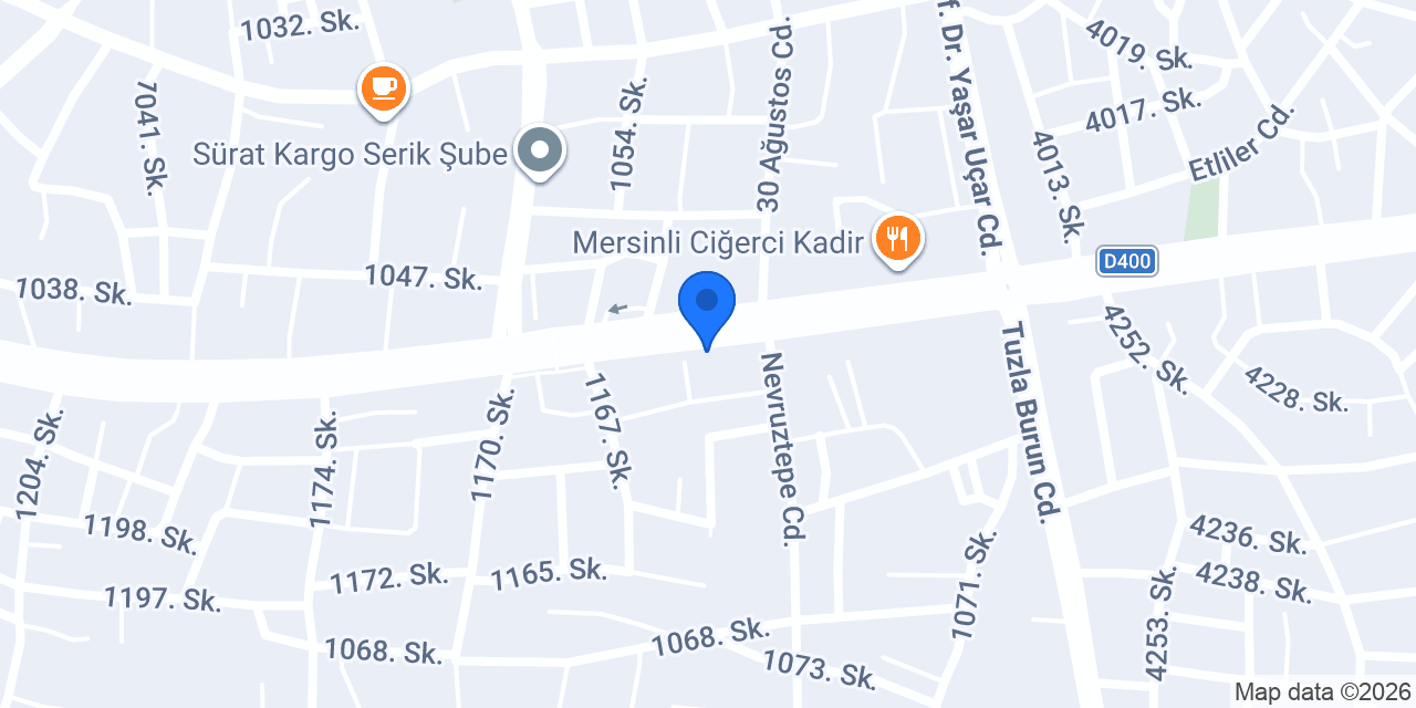 Çetin Oto konumu