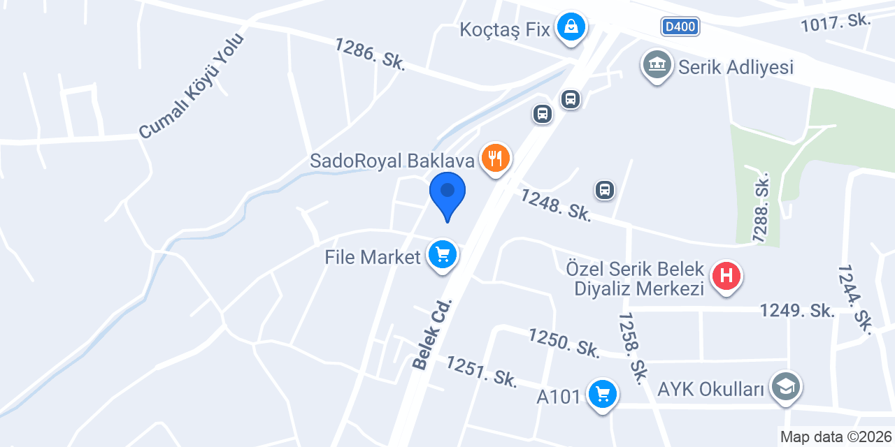 SEZER & ET KASAP BELEK konumu