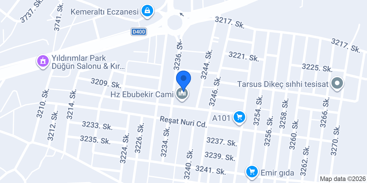 Emine Boro Ortaokulu konumu