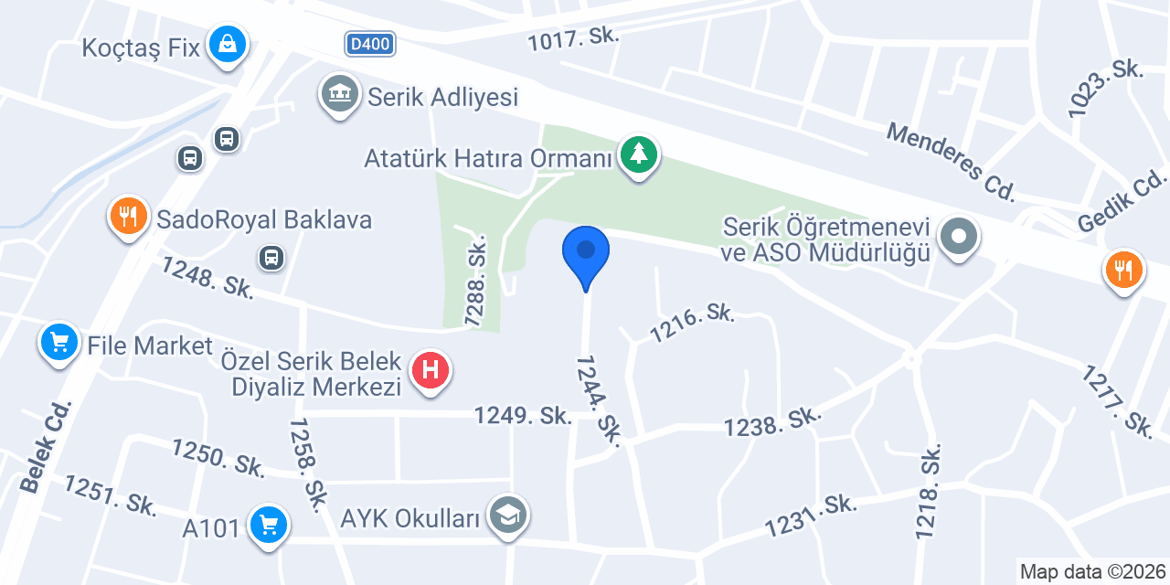 Gedik İlkokulu konumu