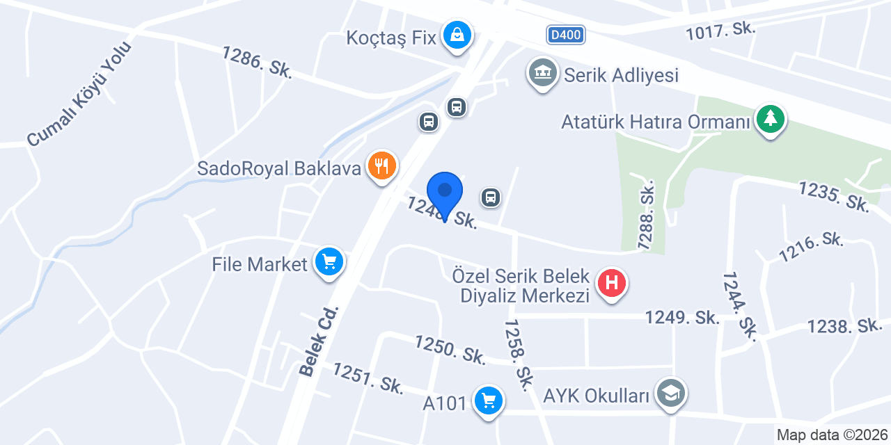Yol Sürücü Kursu konumu