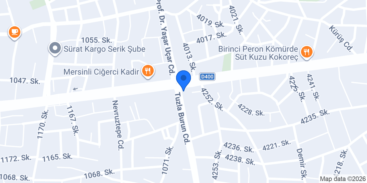 Maraton Dekorasyon konumu