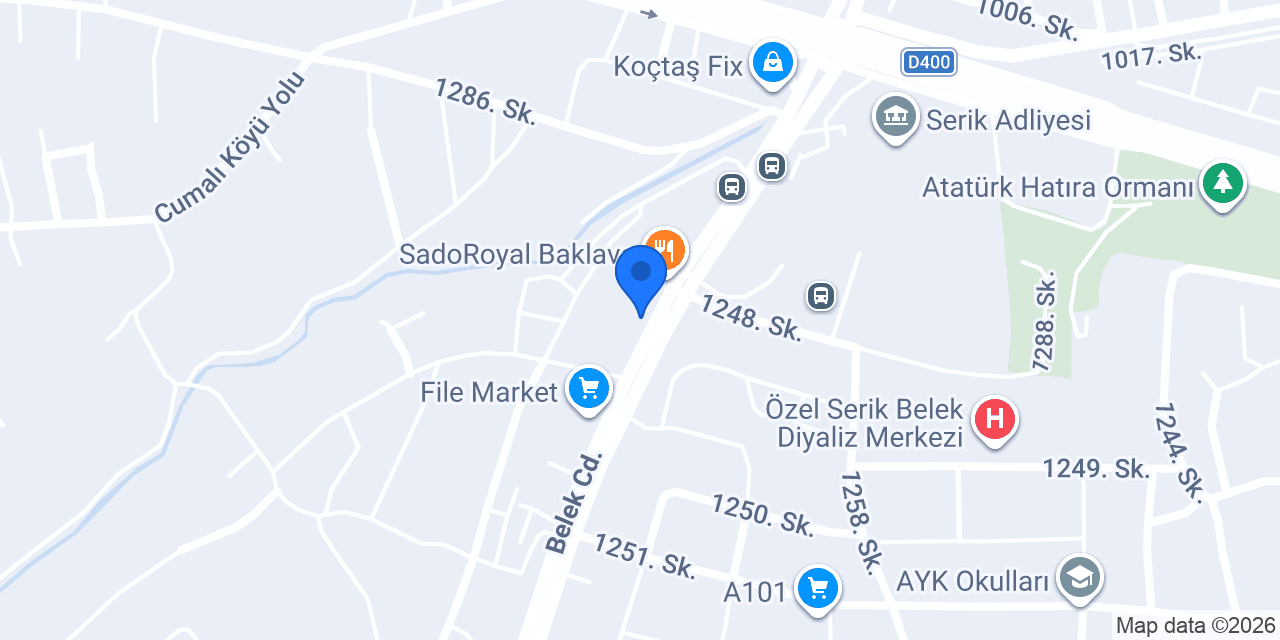 Doğtaş Exclusive Antalya Serik konumu