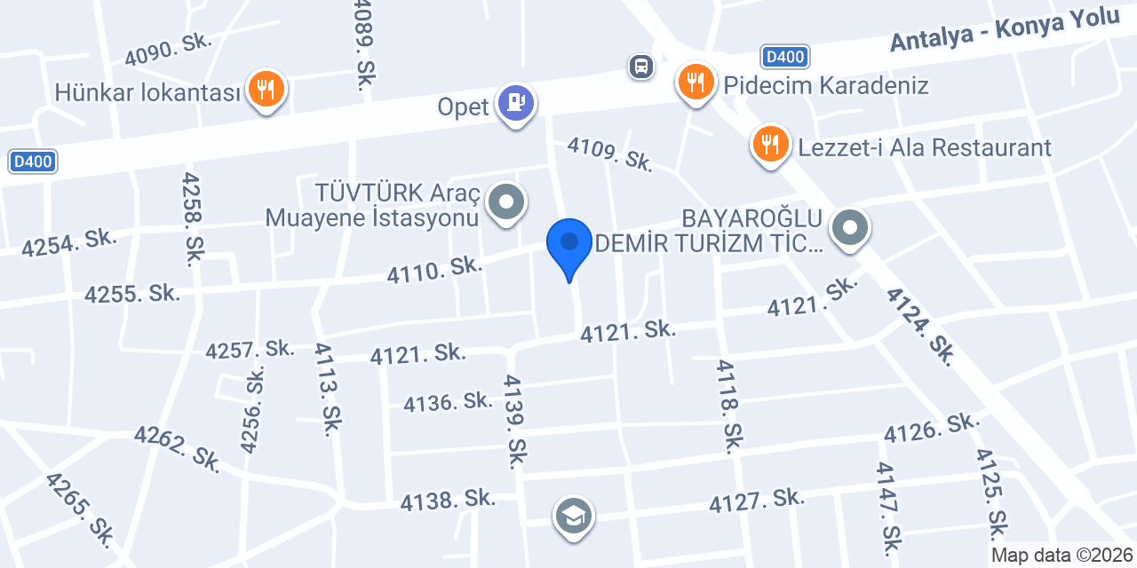 Çalışkan oto serik konumu