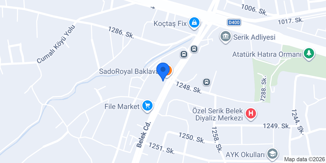 Serik Çocuk Diş Hekimi Dr. Dt. Mine Şimşek konumu
