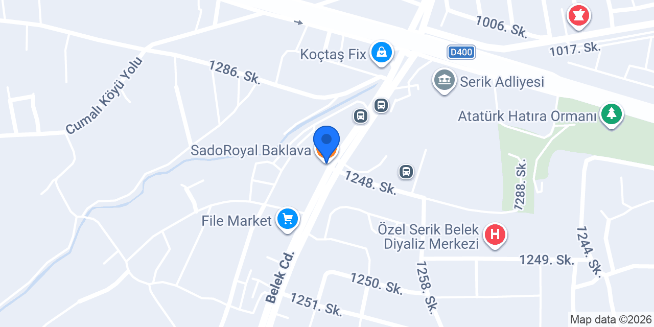 SadoRoyal Baklava konumu