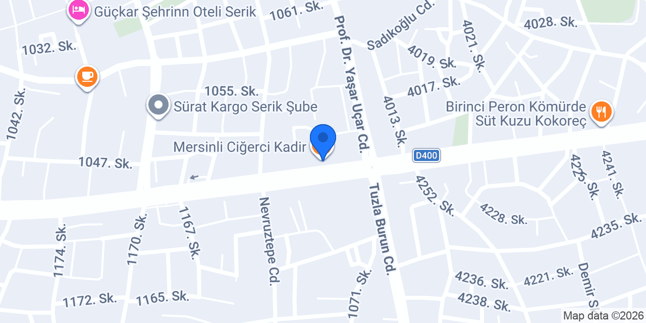 Mersinli Ciğerci Kadir konumu