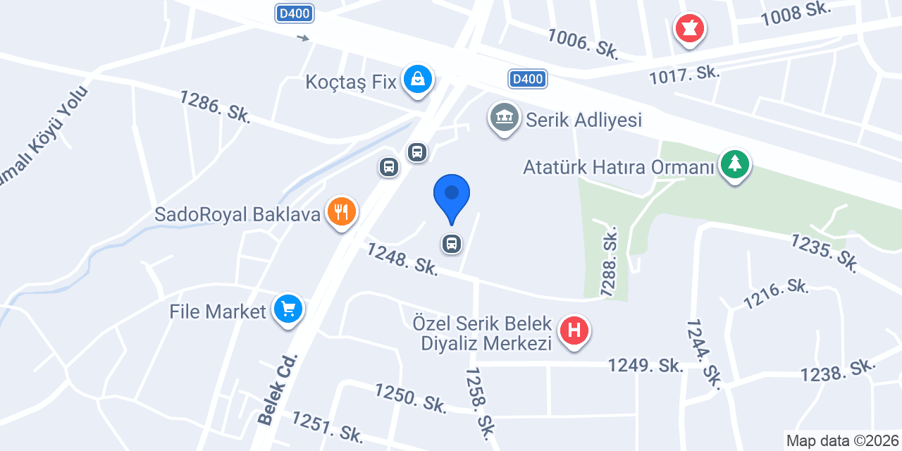 Belek Vip Tattoo Hatalı konumu