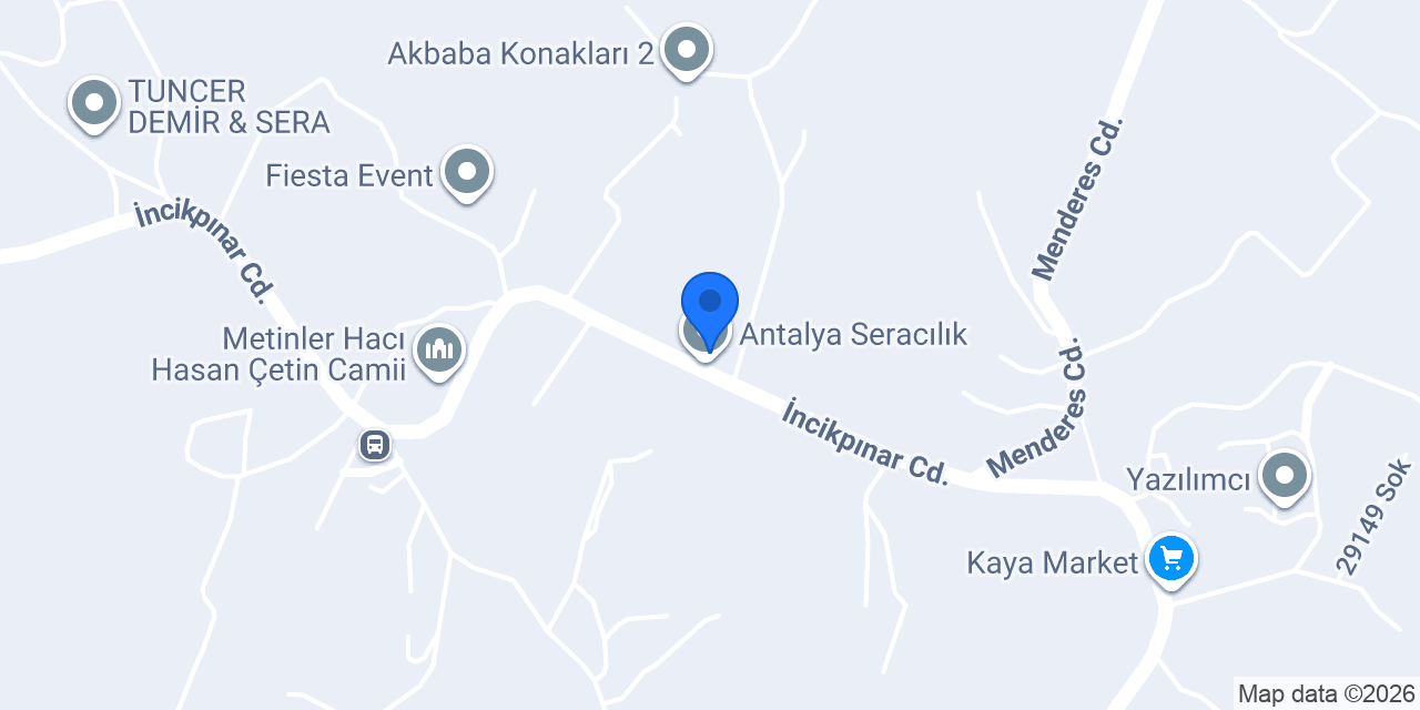 Antalya Seracılık konumu