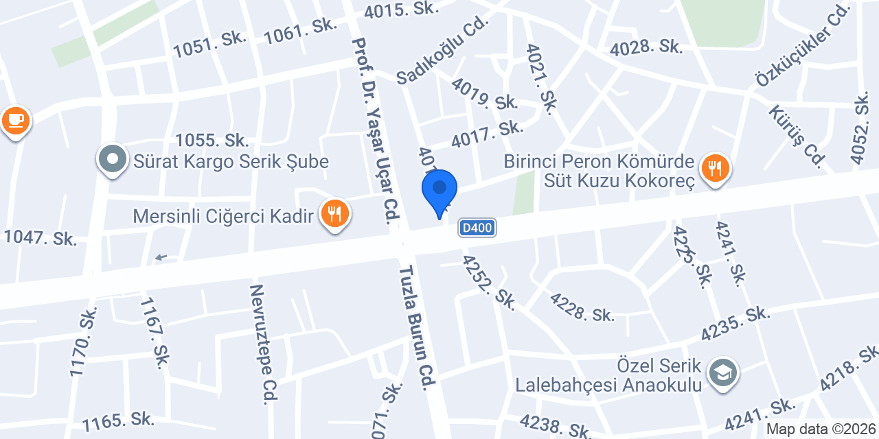 Serik Güven Sürücü Kursu konumu