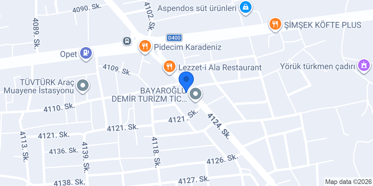 Terzi Ali Oto Cam konumu