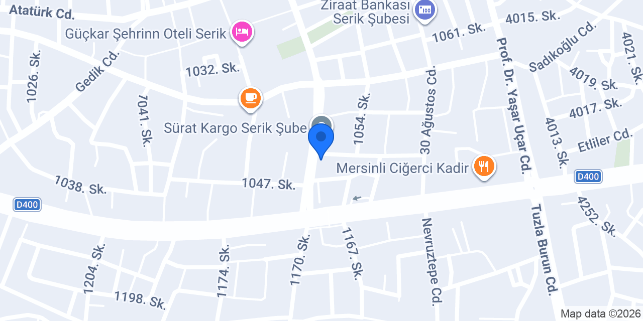 Yurtiçi Kargo Serik konumu
