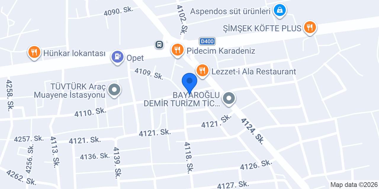 Çomaç’cı + fast food konumu