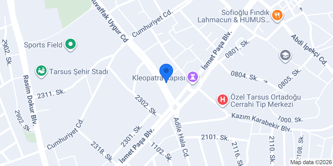 Yurtiçi Kargo Tarsus konumu