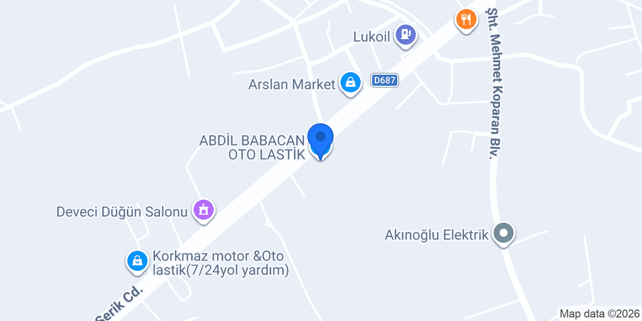 ABDİL BABACAN OTO LASTİK konumu
