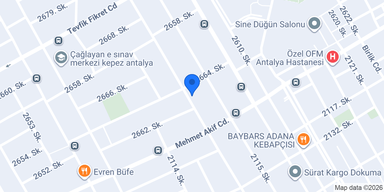 Üç Öğün Cafe konumu