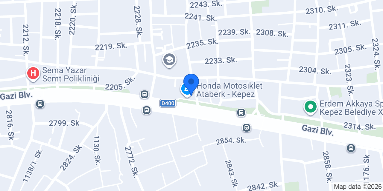 HONDA YETKİLİ SERVİS konumu